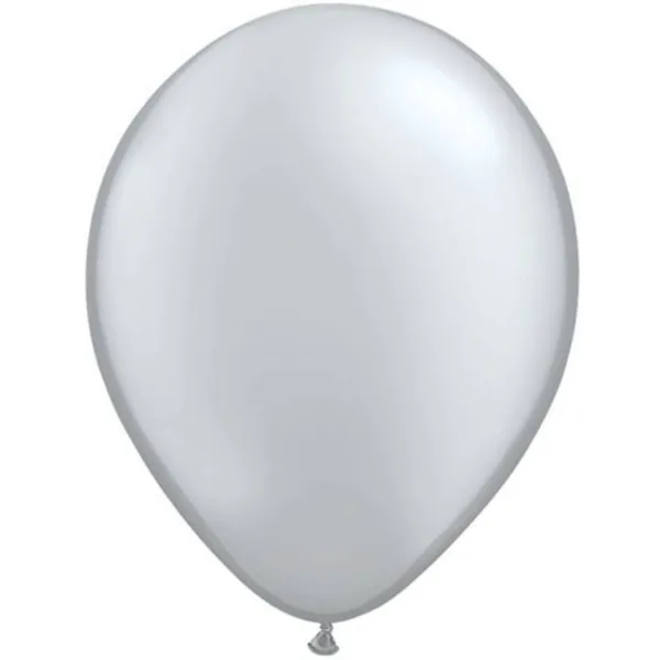 7" Qualatex "Metallic Silver" Balloons